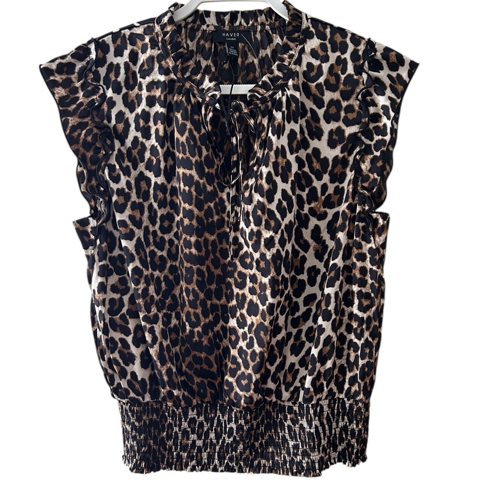 Haver London Leopard Top Blouse